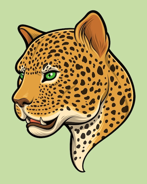 Leopard Head Illustration