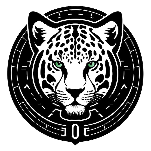 A leopard head with the number 50 on it