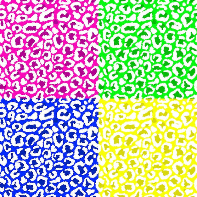 Leopard imitation colorful seamless pattern vector illustration