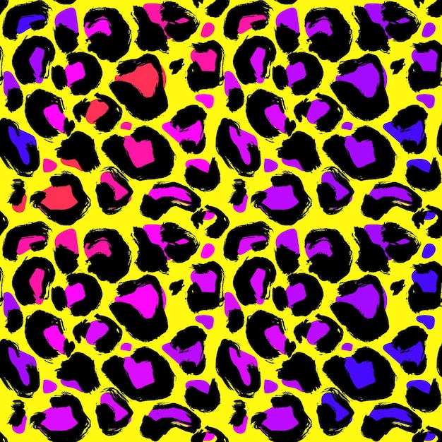 Leopard imitation seamless pattern vector illustration