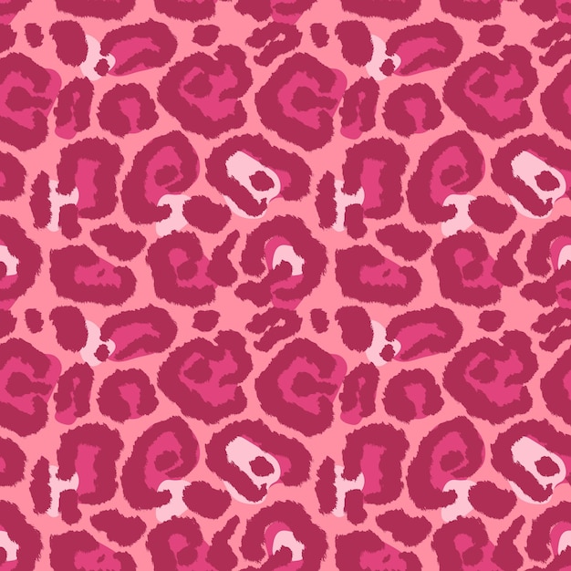 Leopard imitation seamless pink pattern vector illustration