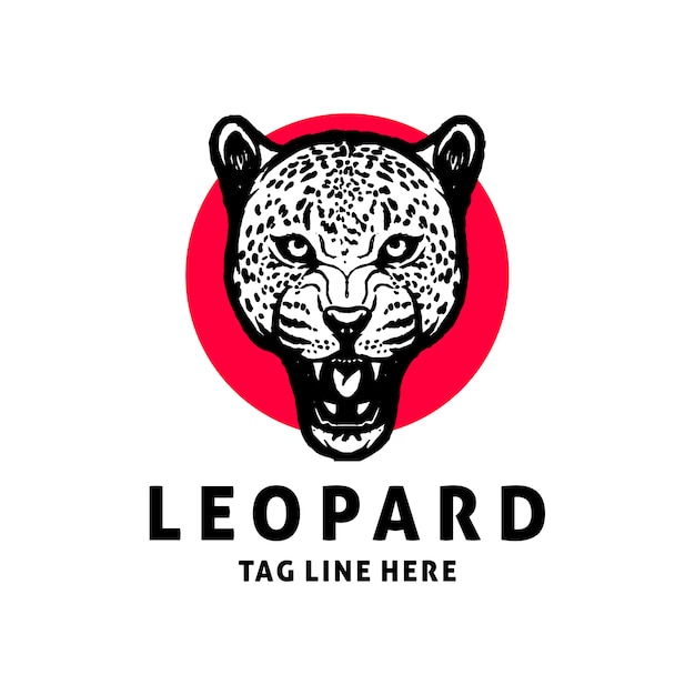 leopard logo design vector template