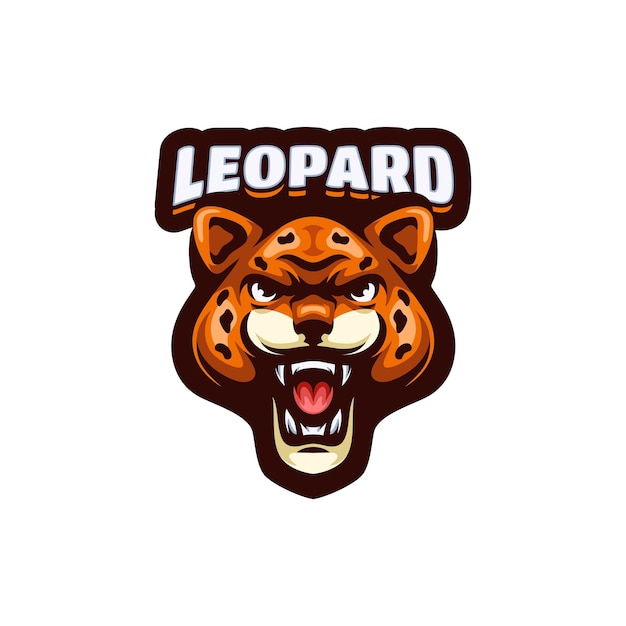 Vector leopard mascot logo design