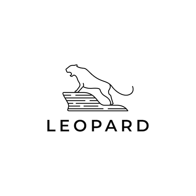 Leopard observe logo design lines