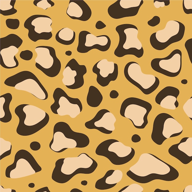 Leopard print seamless pattern vector texture cheetah skin background