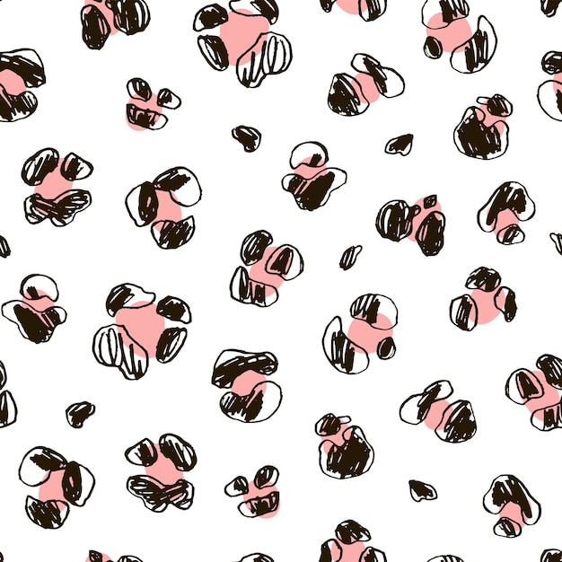 Leopard print vector seamless pattern