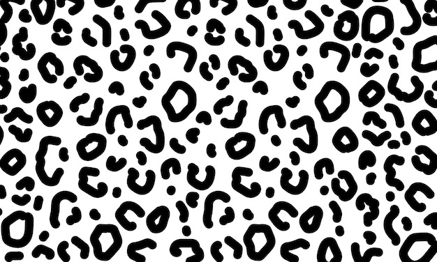 Leopard seamless pattern Black and white leopard seamless pattern Fashion stylish vector texture Vector background EPS 10