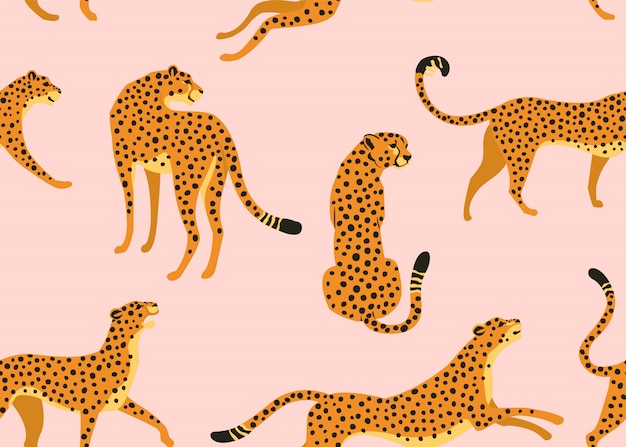 Leopard seamless pattern.