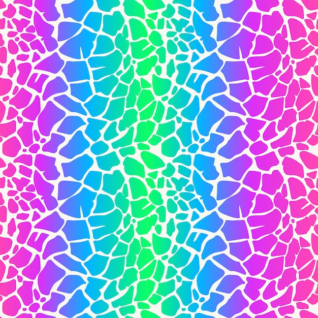 Leopard seamless print Neon rainbow cheetah pattern Animal splatter skin background