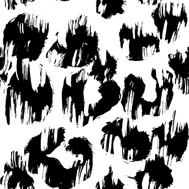 Leopard skin artwork imitation print vector seamless pattern