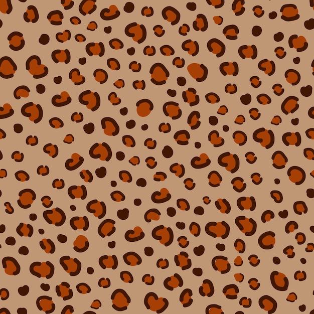 Leopard skin print seamless pattern Vector illustration for fabric wallpaper or everyday fashion