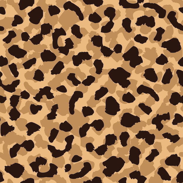 Vector leopard skin seamless pattern