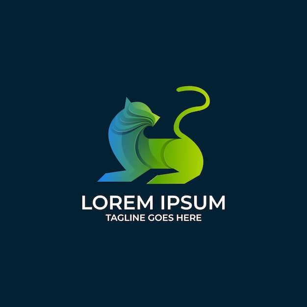 Leopart colorful gradient logo