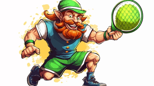 Leprechaun Basketball Sports Mascot with Basketball