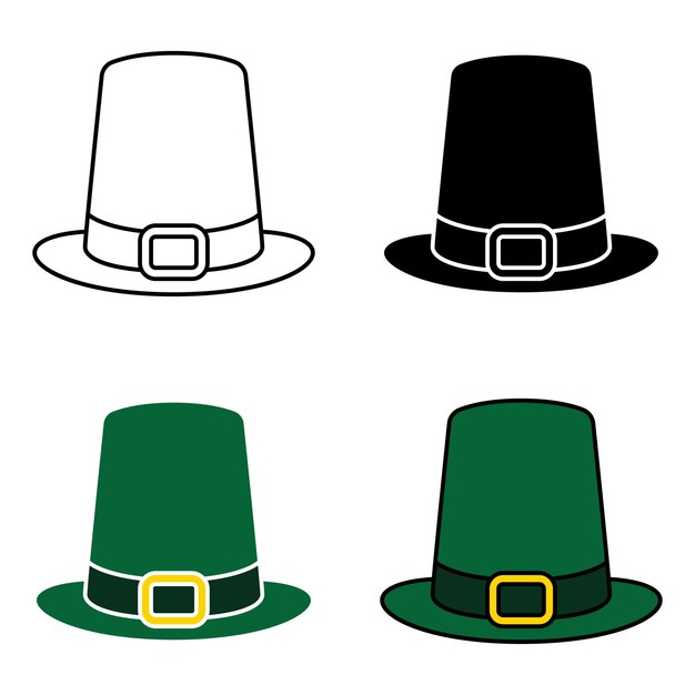 Leprechaun Hat in flat style isolated