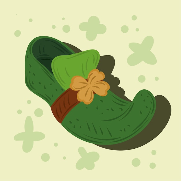 Leprechaun shoe with clover