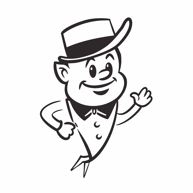 leprechaun vector illustration doodle line art