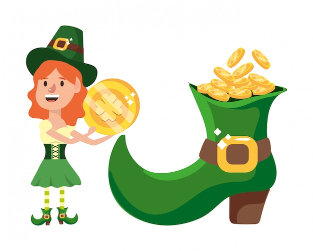 Leprechaun with big boot