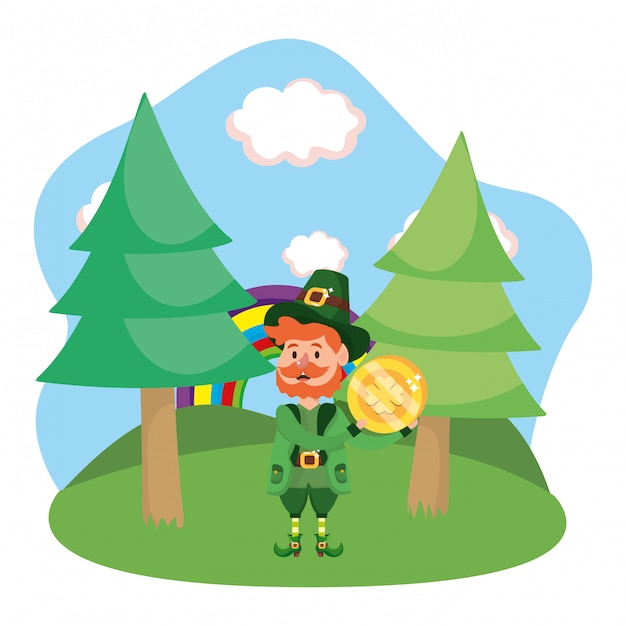 leprechaun with golden coin