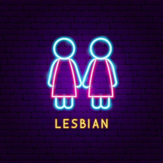 Lesbian Girls Neon Label