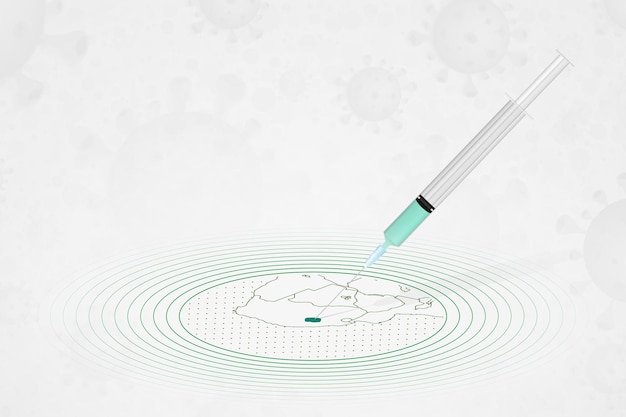 Lesotho vaccination concept vaccine injection in map of Lesotho Vaccine and vaccination against coronavirus COVID19