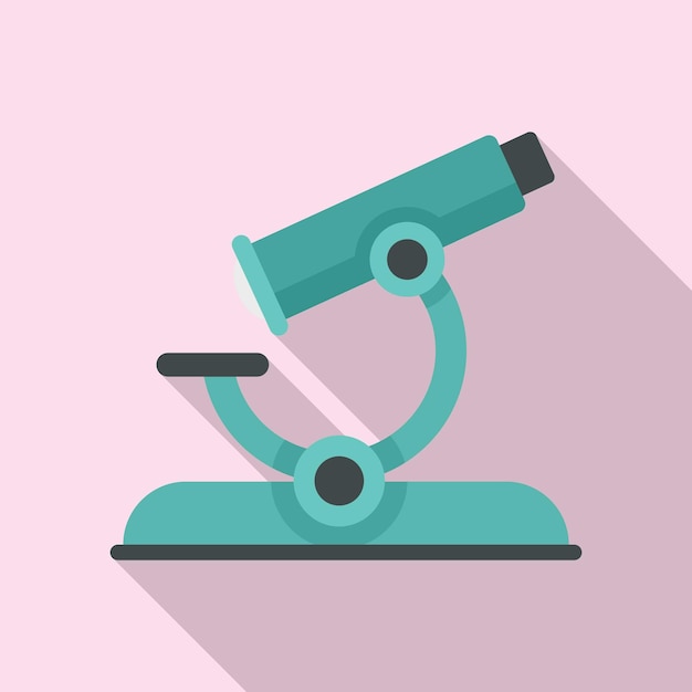 Lesson microscope icon Flat illustration of lesson microscope vector icon for web design