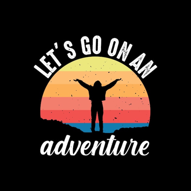 Let's go adventure logo design