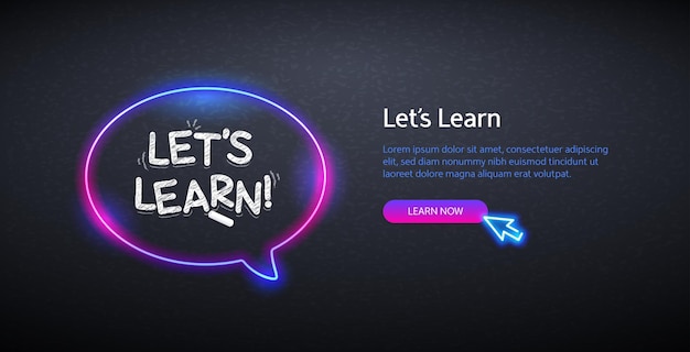 Lets Learn Website Template with Neon