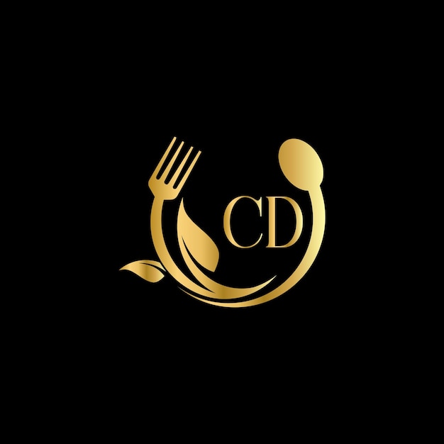 LetteCD Monogram design Abstract Isolated food vector template fresh food vegetables logo healthy f