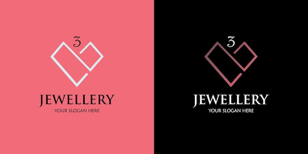 Letter 3 Diamond Logo Design