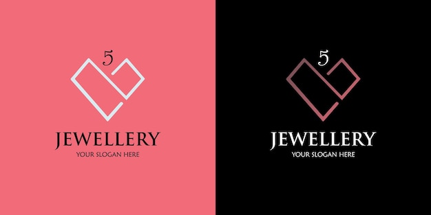 Letter 5 Diamond Logo Design