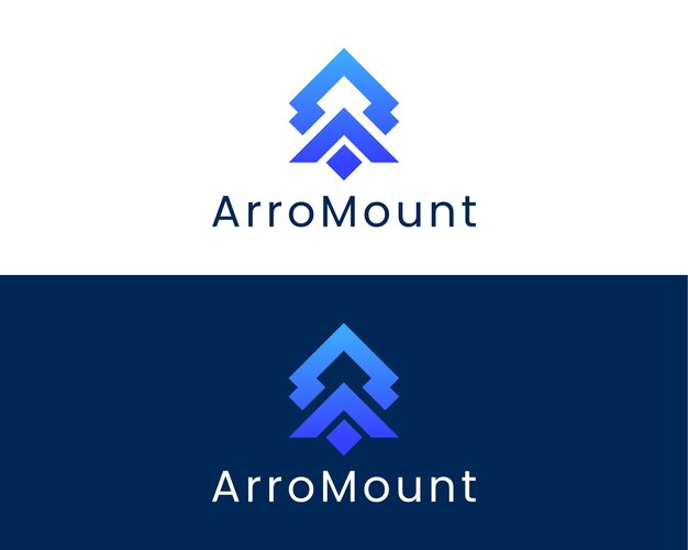 Letter AB with Mountain logo design concept