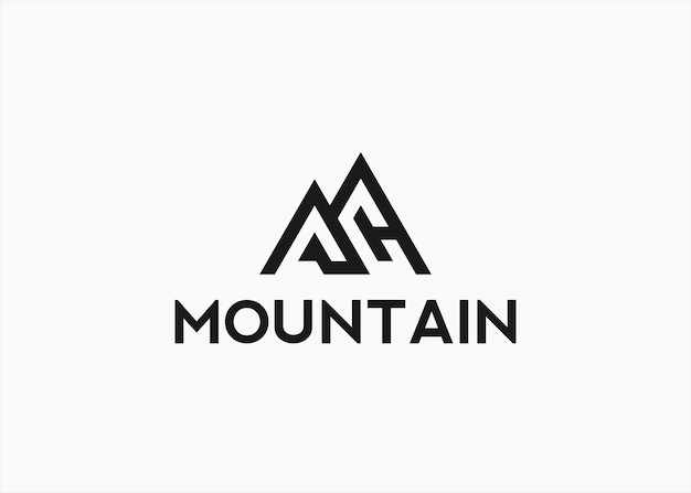 letter ac with mountain logo design vector illustration