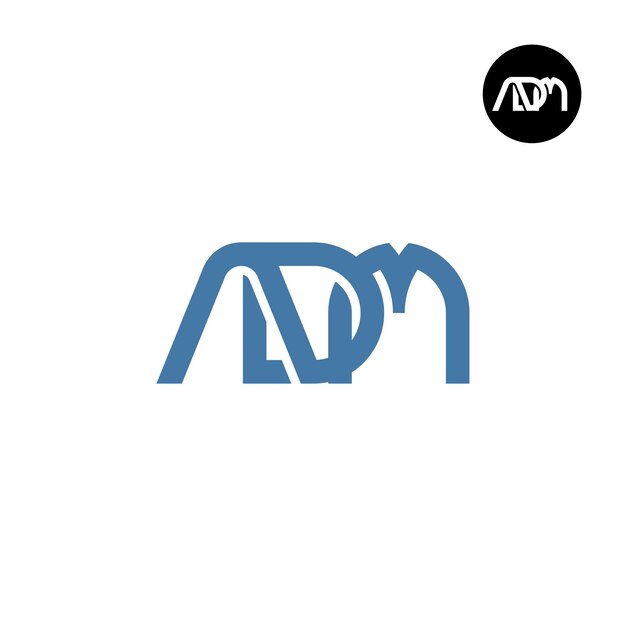 Vector letter adm monogram logo design