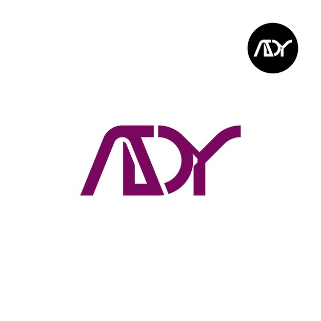 Vector letter ady monogram logo design