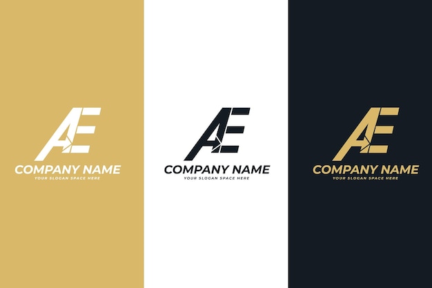 Letter ae vector logo design