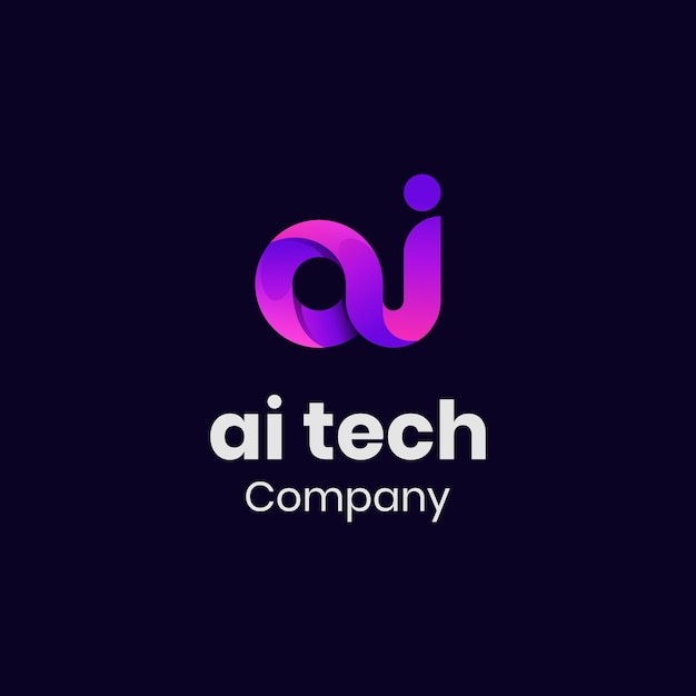 Letter ai lowercase identity logo design with multicolor shape icon design element minimalist style for business technology and company identity