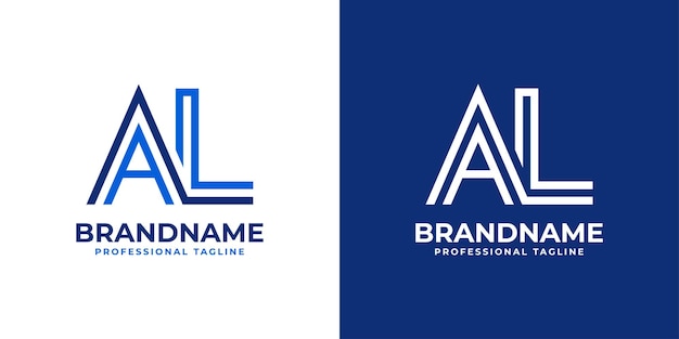 Letter AL Line Monogram Logo suitable for any business with AL or LA initials