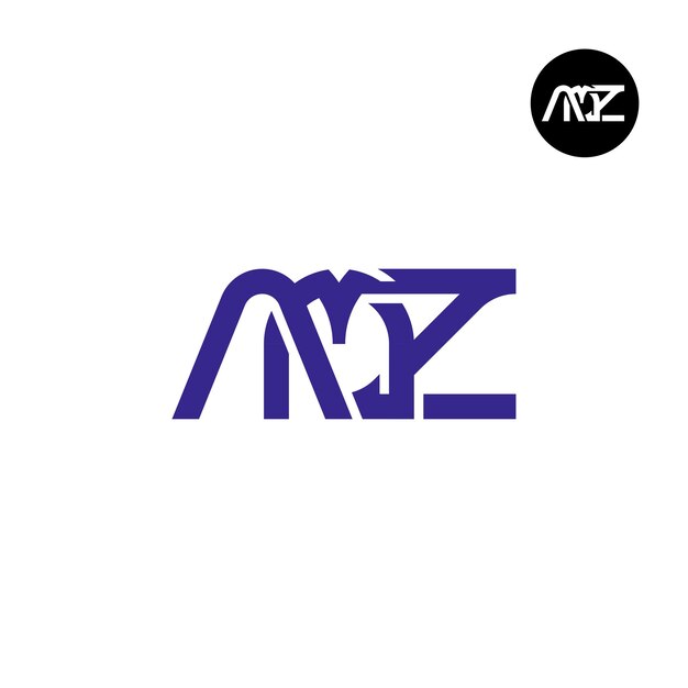 Vector letter amz monogram logo design