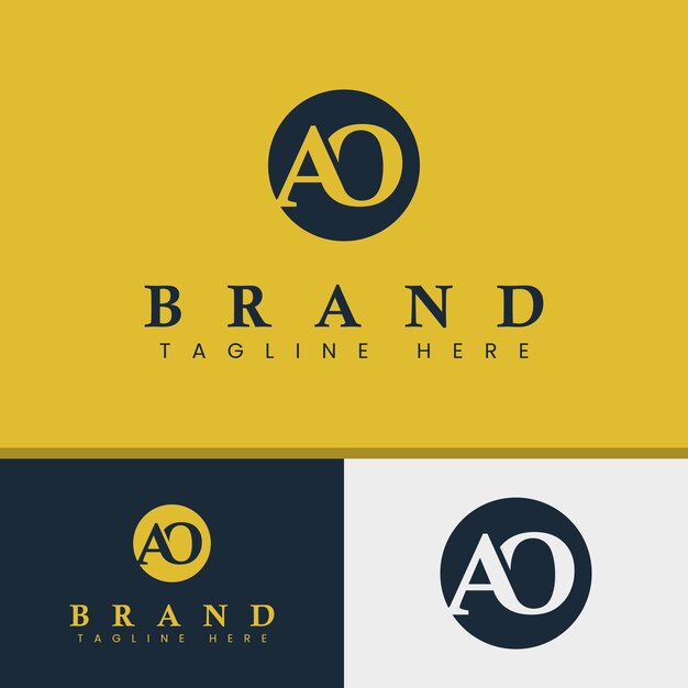 Letter AO IMonogram Circle Logo suitable for any Business with AO or OA Initials