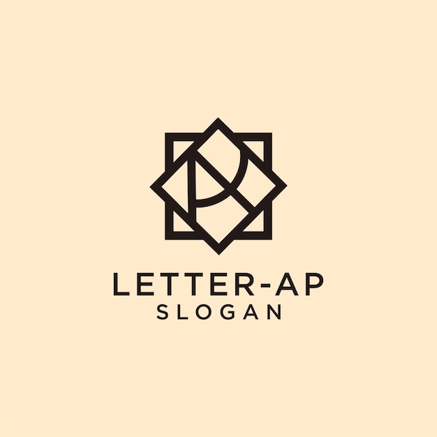 Letter-Ap logo design icon template