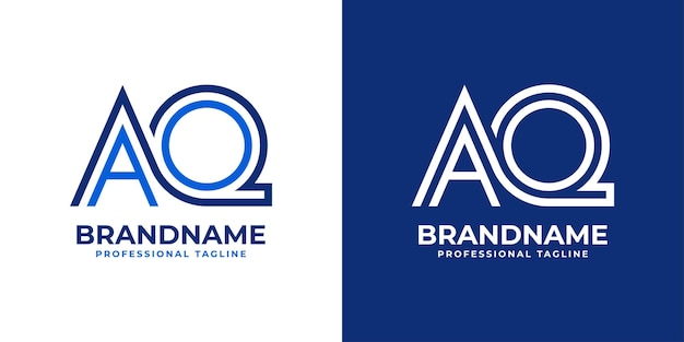 Letter AQ Line Monogram Logo suitable for any business with AQ or QA initials