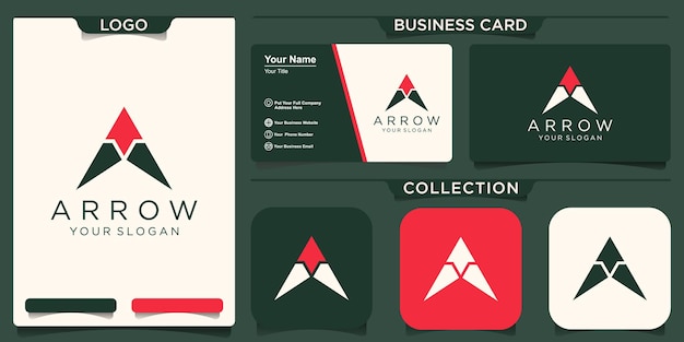 Letter A Arrow Logo Design Template Inspiration