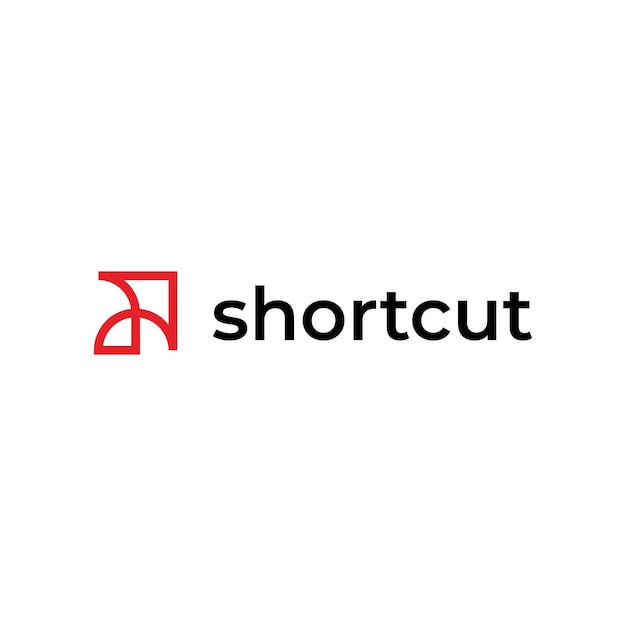 letter A and arrow shortcut logo design