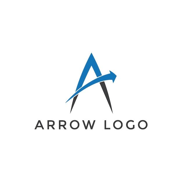 Letter A arrow simple logo letter arrow icon template vector design