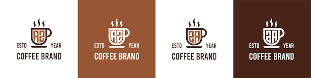 Letter AZ and ZA Coffee Logo suitable for any business related to Coffee Tea or Other with AZ or ZA initials