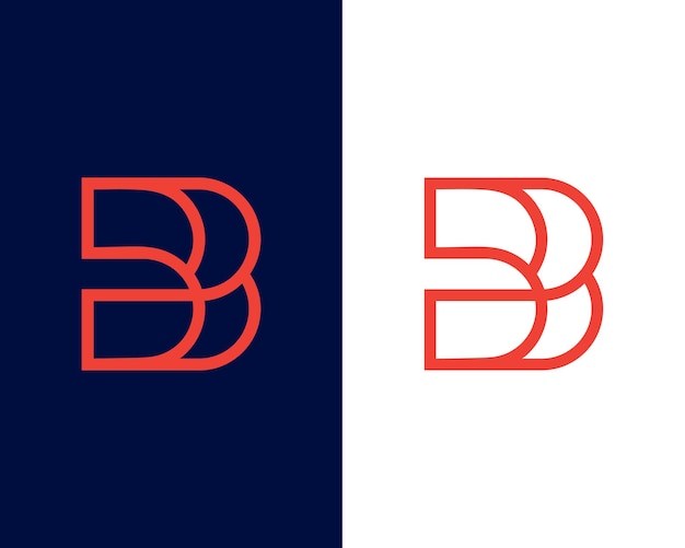 letter b and b modern business logo design template