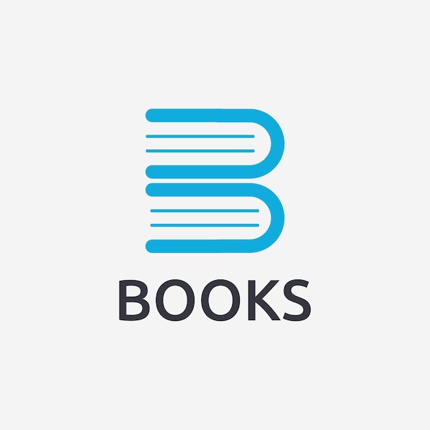 Letter B for book logo icon vector template on white background