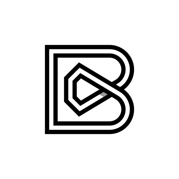 letter B diamond logo design