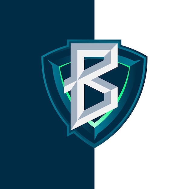 letter B esports shield logo